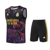 Conjunto de camiseta del Real Madrid 25/26 (Negro con leopardo morado)